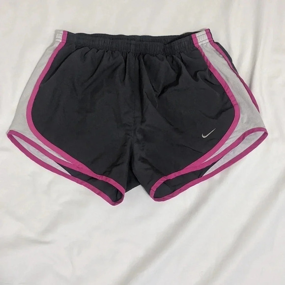 Nike Dri Fit Tempo Running Shorts, Color Gray/Pink Size S - Picture 1 of 11